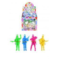 Fallschirmspringer-Spielzeug – 6,2 cm, 4 verschiedene Farben