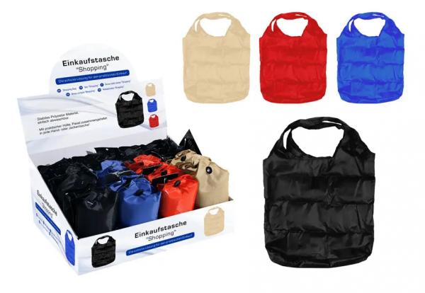 Faltbare Einkaufstasche Uni, 4er-Set - Wiederverwendbar und Kompakt