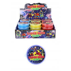 Colored superhero slime, 40g, Variety of colors, 7x2 cm, fun & games for kids