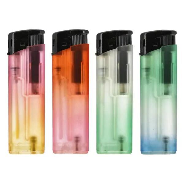 Farbverlauf Transparentes Elektronikfeuerzeug, 5er-Pack - USB Wiederaufladbar, Flammenlos