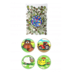 Farm Ball Jet 3,3 cm – 4 sortierte Farben, Bauernhof-Themen Sprungbälle