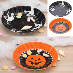 Festive Halloween Bowls - Set of 2, Approx. 33cmD - Perfect for Spooky Snacks & Party Platters (98 characters)