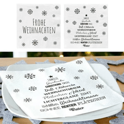 Festliche Papierservietten, 2 pro Set, 20er Pack - Tischdekoration für Weihnachten