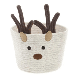 Festlicher Organizer: Rentier Aufbewahrungskorb, ca. 26cmD - Ordnen Sie Ihre Festtagsutensilien ordentlich an