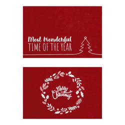 Festliches Filz-Tischset Weihnachten 45x30cm, Bordeaux Rot – Stilvolle Tischdeko, Weihnachts-Set