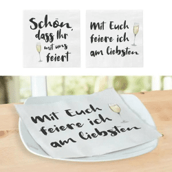 Festtags-Servietten, Zweilagig, 20er Set