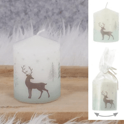 Festtags-Stumpenkerze Weihnachten, 6x8cm - Elegante Festbeleuchtung