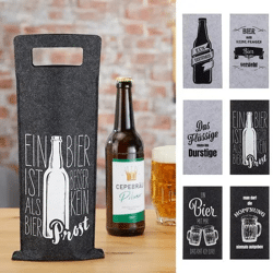 Filz Bierflaschentasche, 6er Träger, Robust & Stilvoll, Perfekt für Craft-Biere