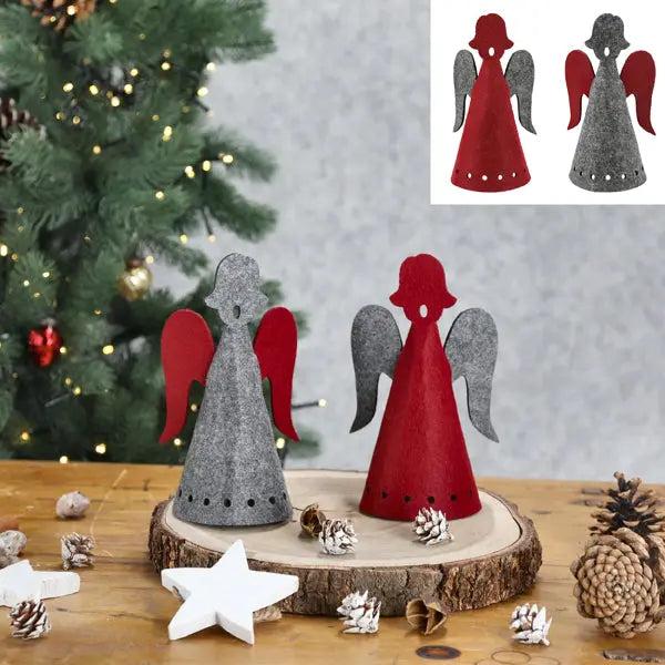 Filz-Engel zum Zusammenstecken, 2er Set - Bastelset, Weihnachtsdekoration, DIY Festliche Engel