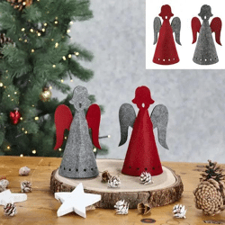 Filz-Engel zum Zusammenstecken, 2er Set - Bastelset, Weihnachtsdekoration, DIY Festliche Engel