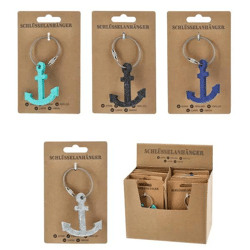 Filz-Schlüsselanhänger Anker, 4er-Set – Maritime Charme-Accessoires
