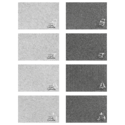 Filz-Tischset Frohe Weihnachten 8er Set, ca. 45x30cm – Festliche Tischdeko