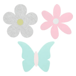 Filz-Unterlagen mit Motiv, 3er-Set - Dekorativ, Durchmesser 40cm