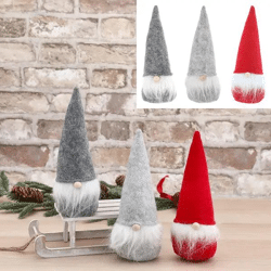 Filz-Wichtel Trio, Handgefertigte Dekofiguren, 20cm Höhe, 3er-Set