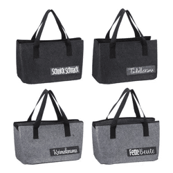 Felt bags for storage, Set of 4, Versatile, 38x26x26.5cm, Stylish & robust