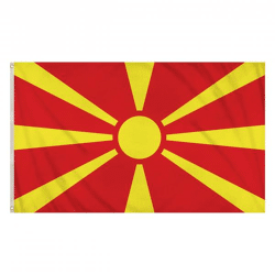 Flagge der Republik Mazedonien – 5 Fuß x 3 Fuß, Nationalflagge aus strapazierfähigem Polyester mit lebendigen Farben