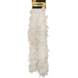 Flauschige Weiße Federboa 150 cm – Kostümzubehör, Karneval, Fasching, Party