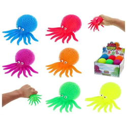 Flauschiger Kraken Plüsch, 6er-Set, Größe ca. 11x10 cm - Kuscheliger Meerestier Spielzeug