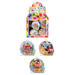 Flipperball-Puzzle Pirat - 5,5 cm x 5,8 cm, 3 verschiedene Designs