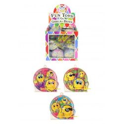 Pinball puzzle smiley face - 5.5 x 5.8 cm, 3 different designs