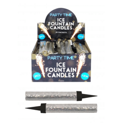 Fontäne Eis Silber, 12cm mit Spieß – Funkelndes Tischfeuerwerk für Partys