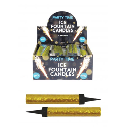 Fontäne Ice Gold Sparkling 15 cm mit Erdspieß - Goldregen Feuerwerk