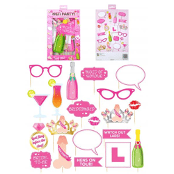 Foto-Requisiten für den Junggesellinnenabschied, verschiedene Designs mit Stab – Partyzubehör