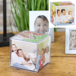 Fotowürfel, ca. 9x9x9 cm – Innovativer 3D Bilderrahmen