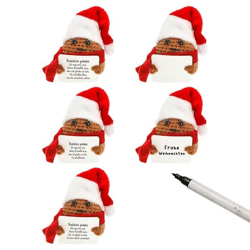 Cheerful Christmas potato figures, approx. 7 cm - Festive decoration