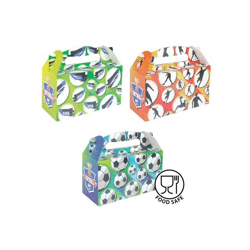 Fußball Lunchbox 22,5Lx9,5Bx12H Cm - Kinder Brotdose, 3 Designs