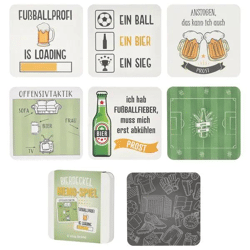 Fußball-Motiv Gedächtnisspiel mit Bierfilzen, 12er Pack