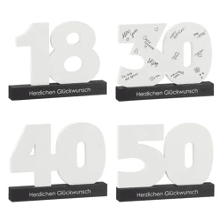Guestbook set with birthday numbers, 4-pack - Perfect reminder for every birthday