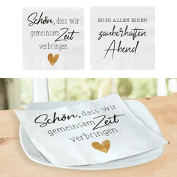 Gästeservietten, 2 pro Set, 20er Pack - Elegante Einwegservietten für festliche Anlässe