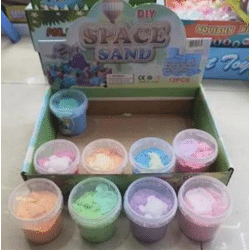 Galaktischer Spielsand, 6er-Set, 140g Dosen - Kreativer Formspaß