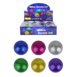 Galaxy Squeeze Ball 7 cm, verschiedene Farben, 6er-Pack, Spielzeug zum Stressabbau für Kinder und Erwachsene