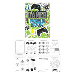 Gamer Rätselbuch, 10,5 x 14,5 cm, 16 Seiten - Spaß & Spiele für Denksport-Fans