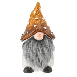 Gartenzwerg mit grauem Bart, Charmante Figur, 22 cm Höhe