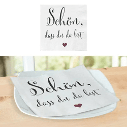 Gastfreundliche Servietten Schön, dass du da bist - 20er Pack