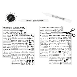 Geburtstagskerzen-Aufkleber, 2er-Set - Festliches Dekorationskit für Kerzen