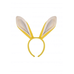 Gelbe Hasenohren Stirnband 27x28cm - Osterhase Kopfschmuck für Kinder & Erwachsene