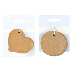 Geschenkanhänger aus Kraftpapier, 10er Set, 2 Stück, Rustikal & Recyclebar - 100 Zeichen