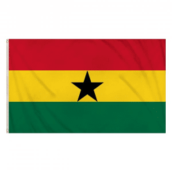Ghana-Flagge – 5 Fuß x 3 Fuß – hochwertiges Material – lebendige Farben – ideal für Veranstaltungen und Dekoration