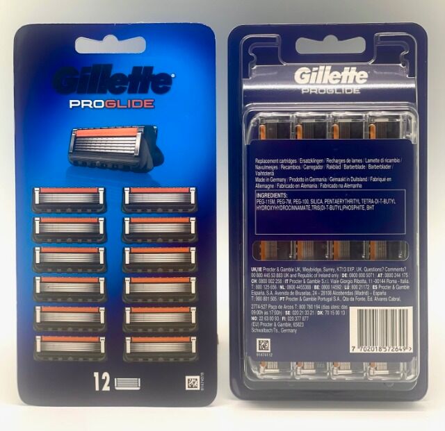 GILLETTE PROGLIDE RAZORKLINGEN 12ER