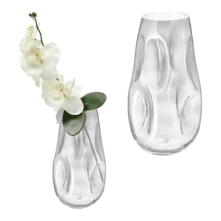Glass vase, approx. 28 cm high - Modern flower vase | Slim home accent for flower arrangements