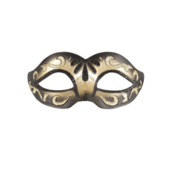Glitzer-Augenmaske in Schwarz & Gold - Elegante Party-Maske für Karneval und Feste