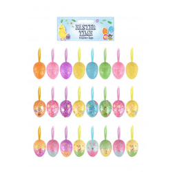 Glitzernde Ostereier 4 cm x 3 cm – 18 sortierte Farben, festliche Osterdekoration
