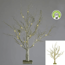 Glitzernder LED-Baum, 24 LEDs, 60 cm hoch - Strahlende Dekoration