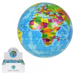 Globe crumple ball stress ball, diameter 7 cm