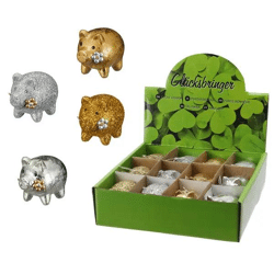 Glücksbringer Schweinchen, 4er-Set, Ca. 5cm Länge