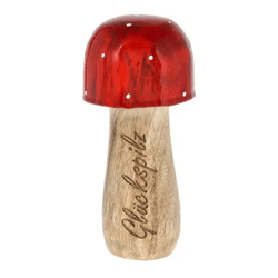 Glückspilz Fliegenpilz - Dekorativer Pilz, ca. 15cm hoch, Symbol für Glück und Wohlstand